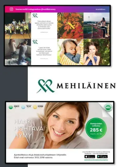 Mehiläisen toimipisteen infonäyttö